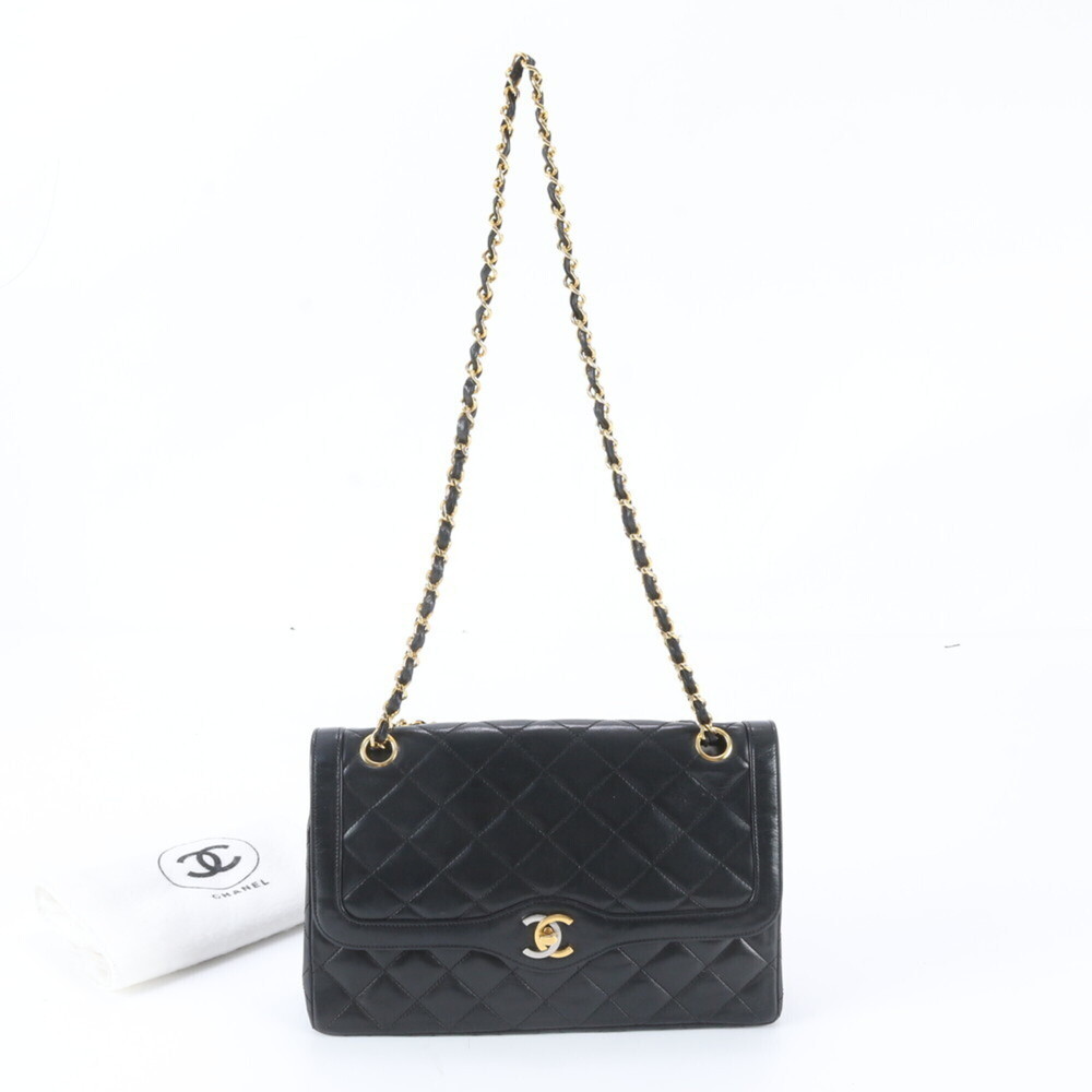 Chanel Paris Limited Edition Matelassé Double Flap Leather 2-Way Shoulder Bag...